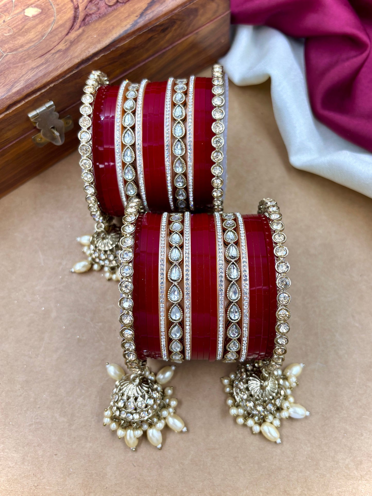Royal Hanging Kundan Punjabi Wedding Chuda