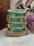 Kashmiri Ghunghroo Bangle Set - SANTRO