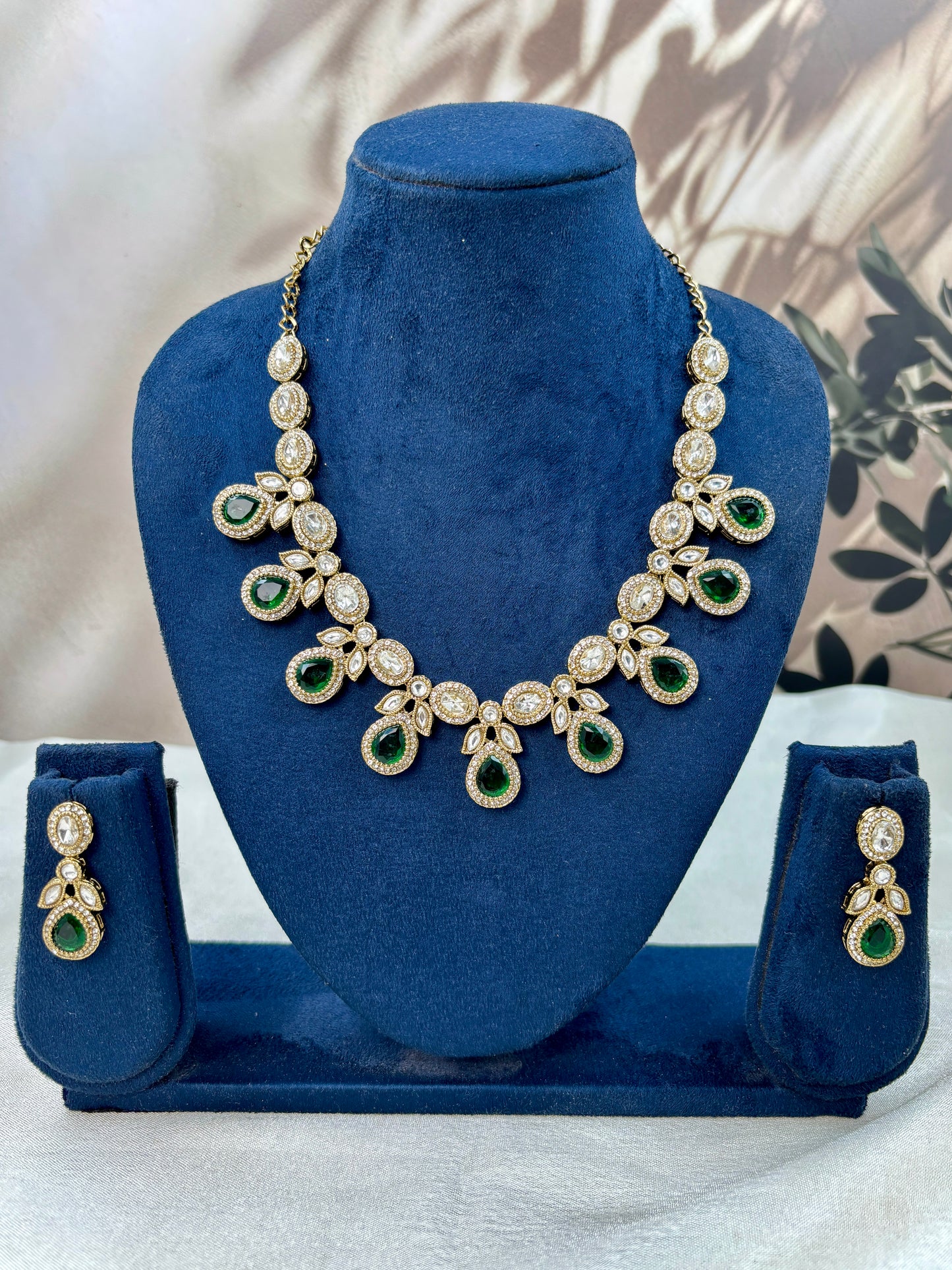 Party Wear Antique Green Necklace