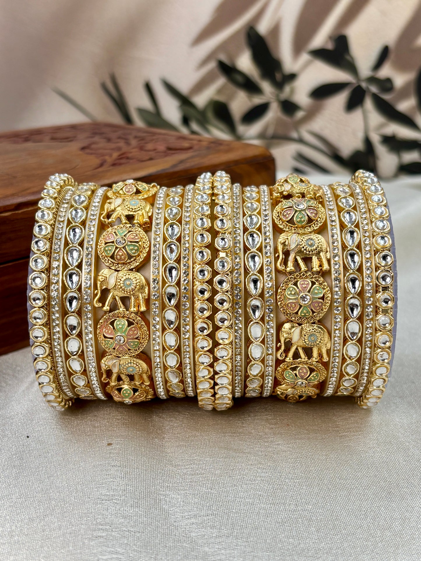 Traditional Kundan Rajwada Bridal Bangles