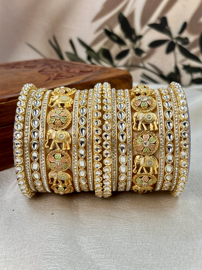 Traditional Kundan Rajwada Bridal Bangles