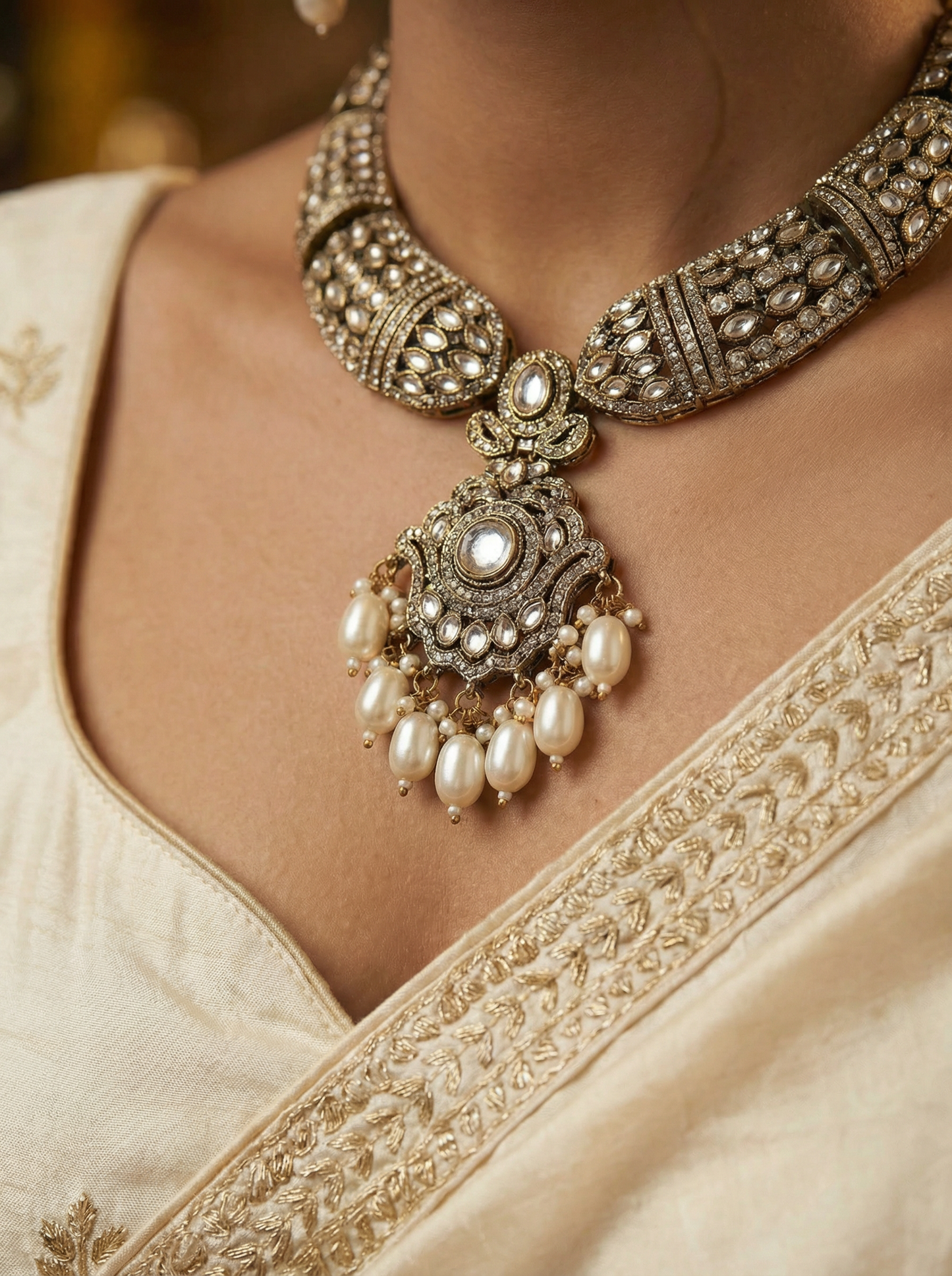 Victorian Kundan Necklace for Brides