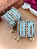 Ethnic Sky Antique Finish Bangles Set