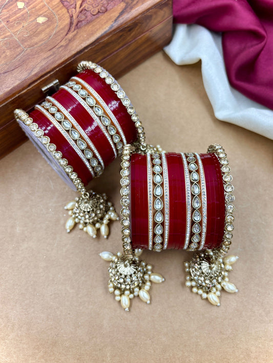 Royal Hanging Kundan Punjabi Wedding Chuda