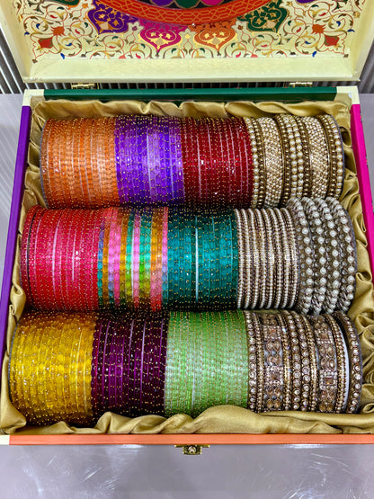 Handcrafted Glass Bangles Combo Pack