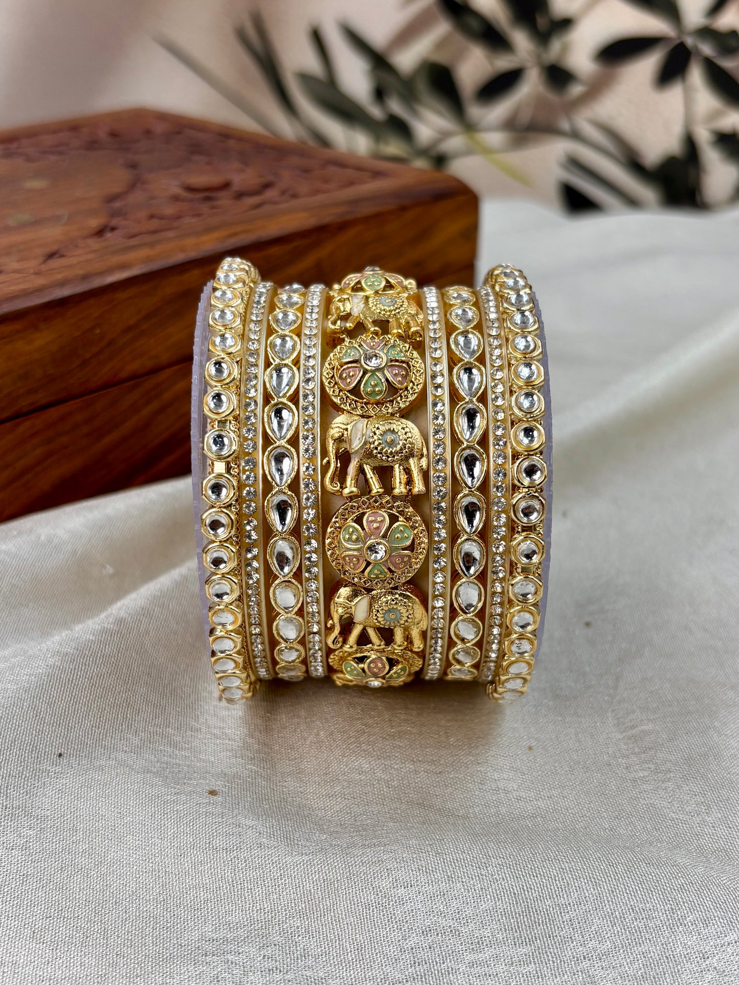 Traditional Kundan Rajwada Bridal Bangles