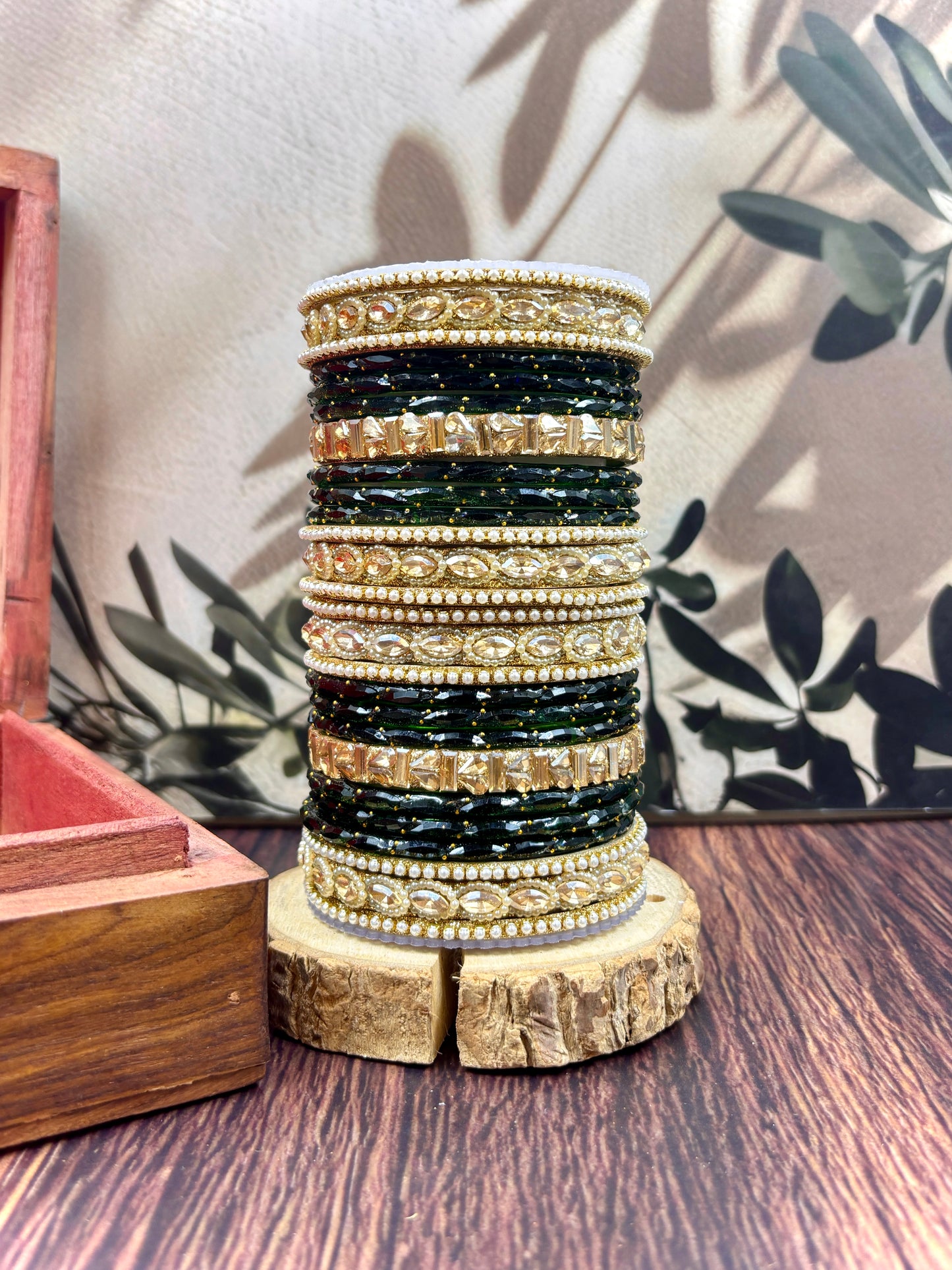 New Arrival Ethnic Glass Bangles Set