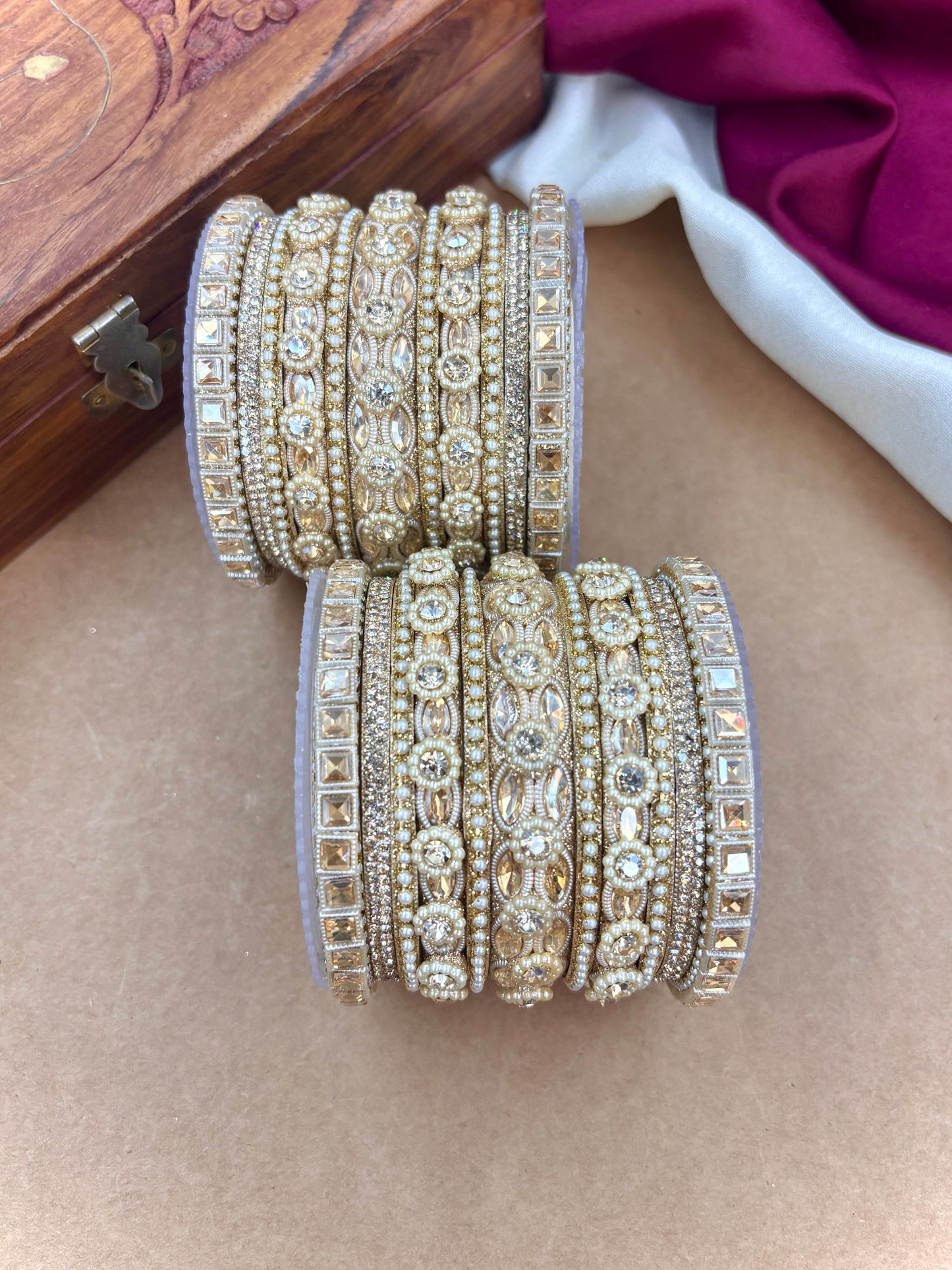 Golden Bangles Set – Bridal Ethnic Jewelry