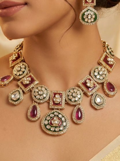 Polki Kundan Rani Bridal Jewelry Set