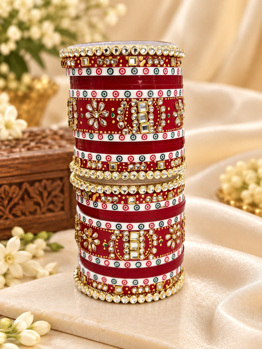 Kundan Rajwadi Bridal Chuda Set