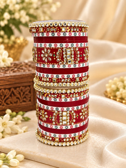Kundan Rajwadi Bridal Chuda Set