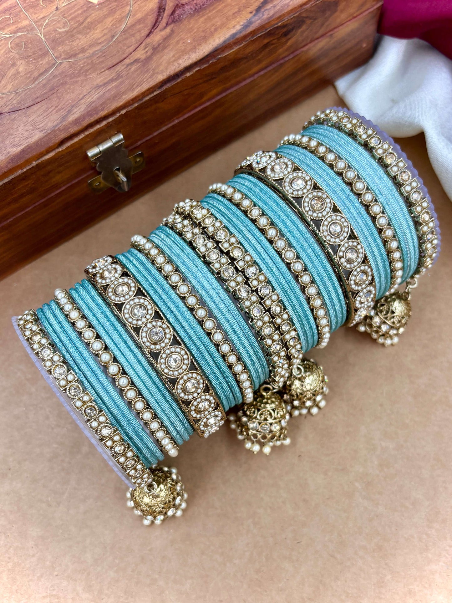 Ethnic Santro Antique Finish Bangles Set