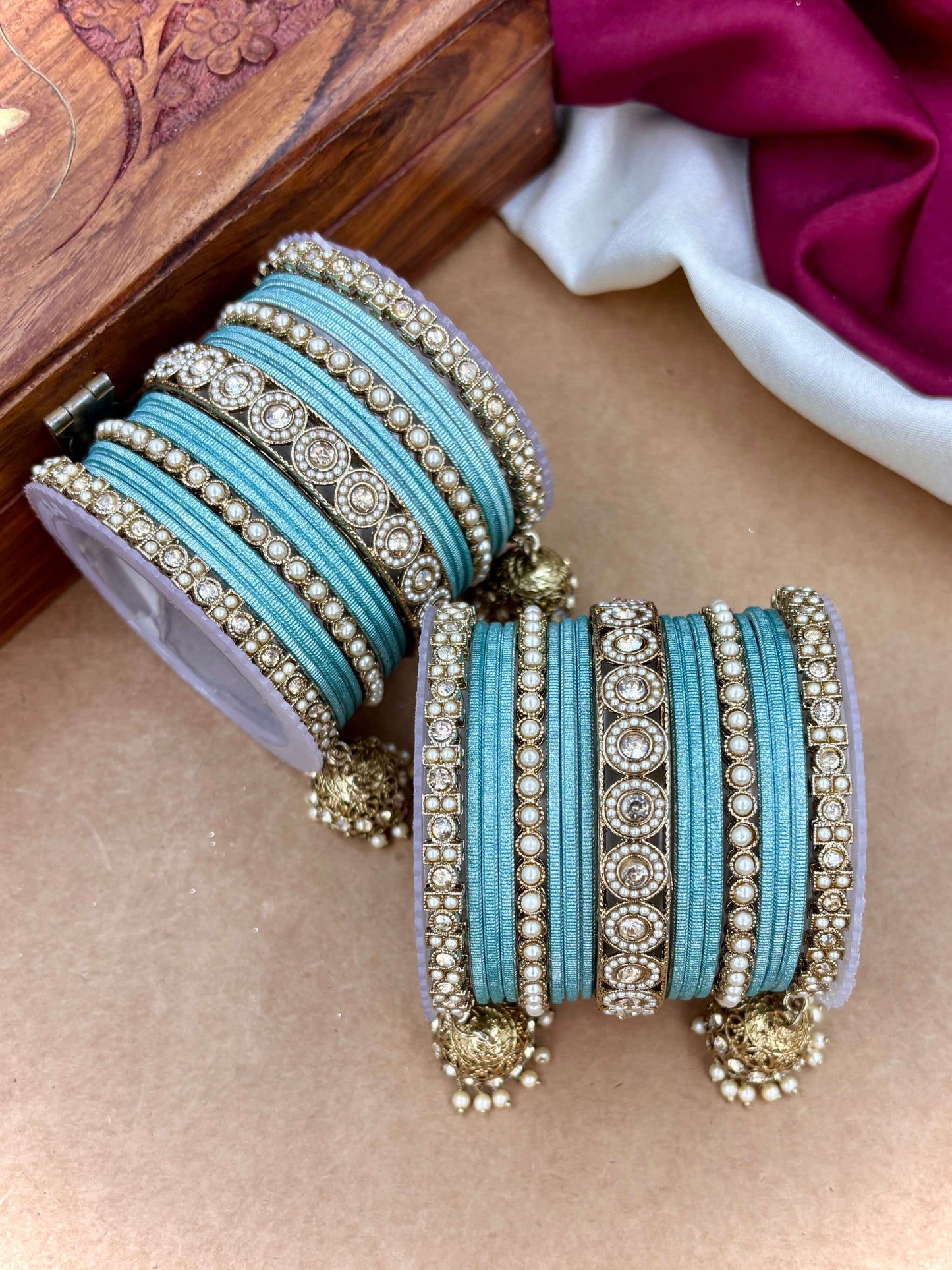 Ethnic Santro Antique Finish Bangles Set