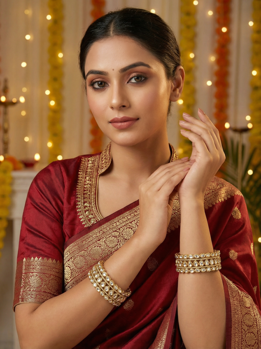 Antique Kundan Bangles Set