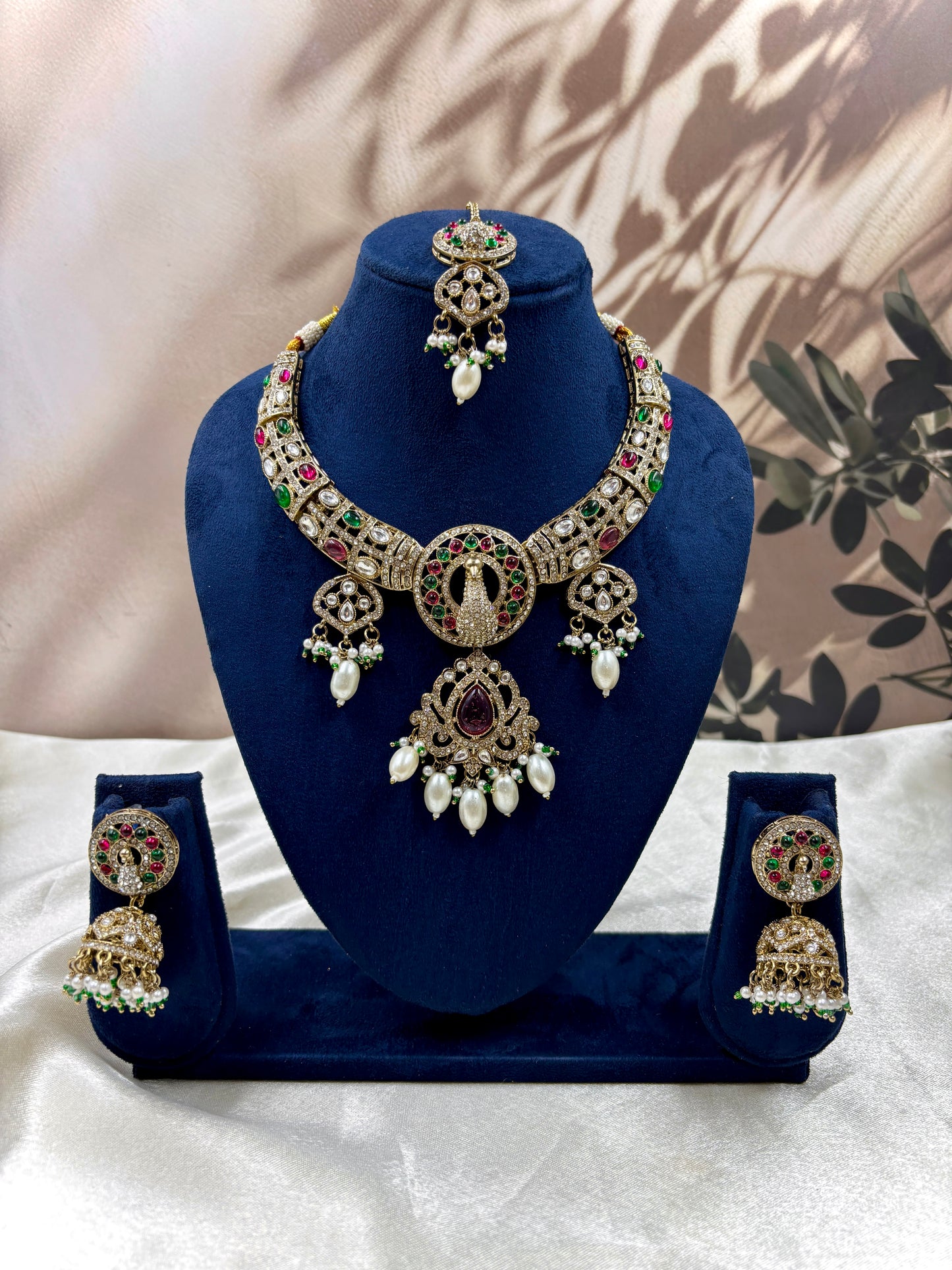 RaniGreen Peacock Design Necklace for Women