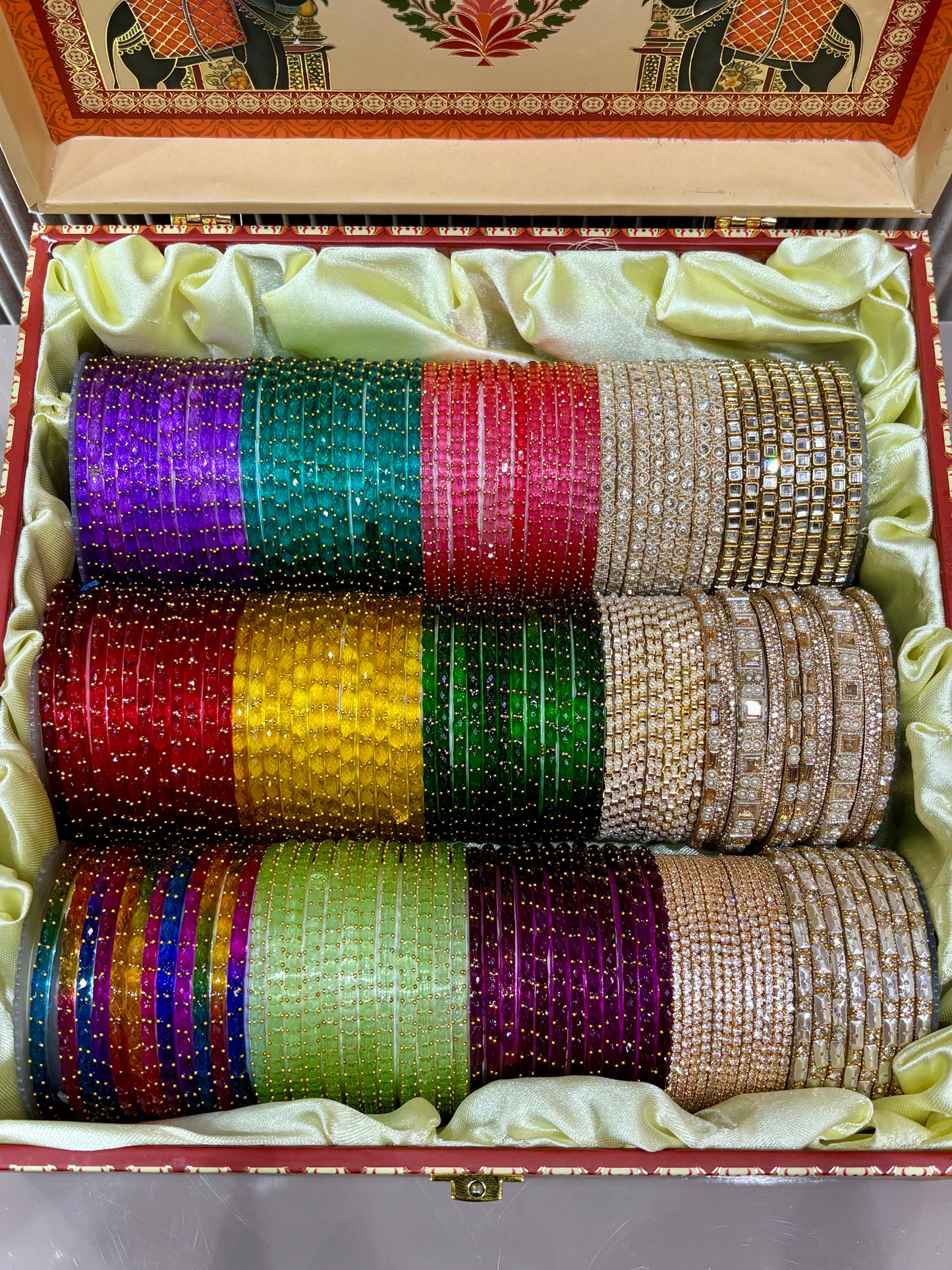 Festival Special Glass Bangles Combo Box