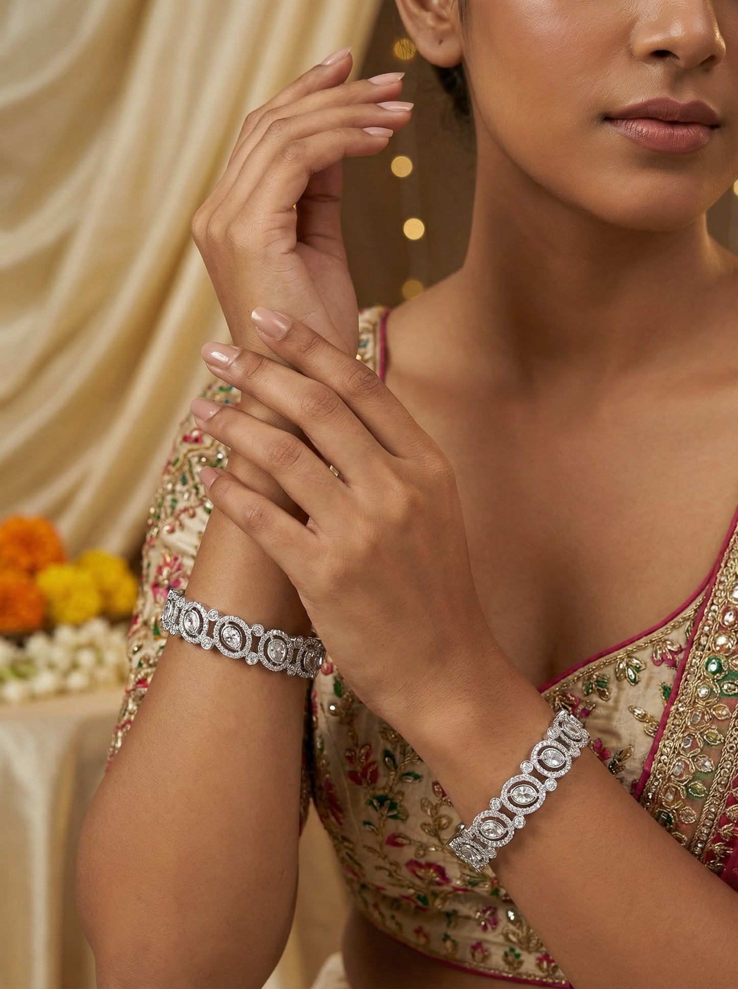 Silver AD Fancy Bangles