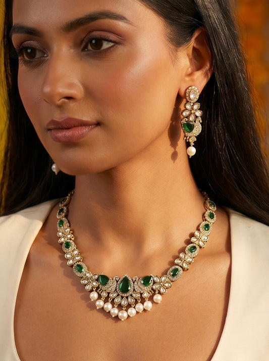 Ethnic Antique Green Necklace Set