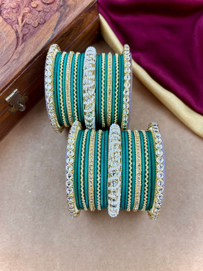 Ethnic Rama Pearl Kundan Set