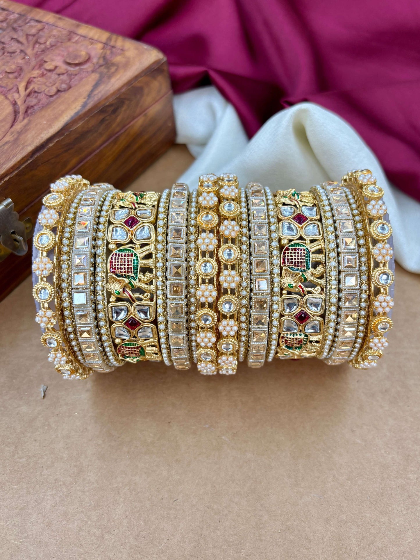 Traditional Heritage Gold Bangles Set