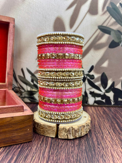 New Arrival Ethnic Glass Bangles Set