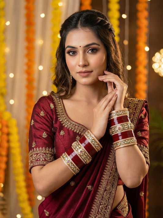 Polki Kundan Punjabi Bridal Chuda