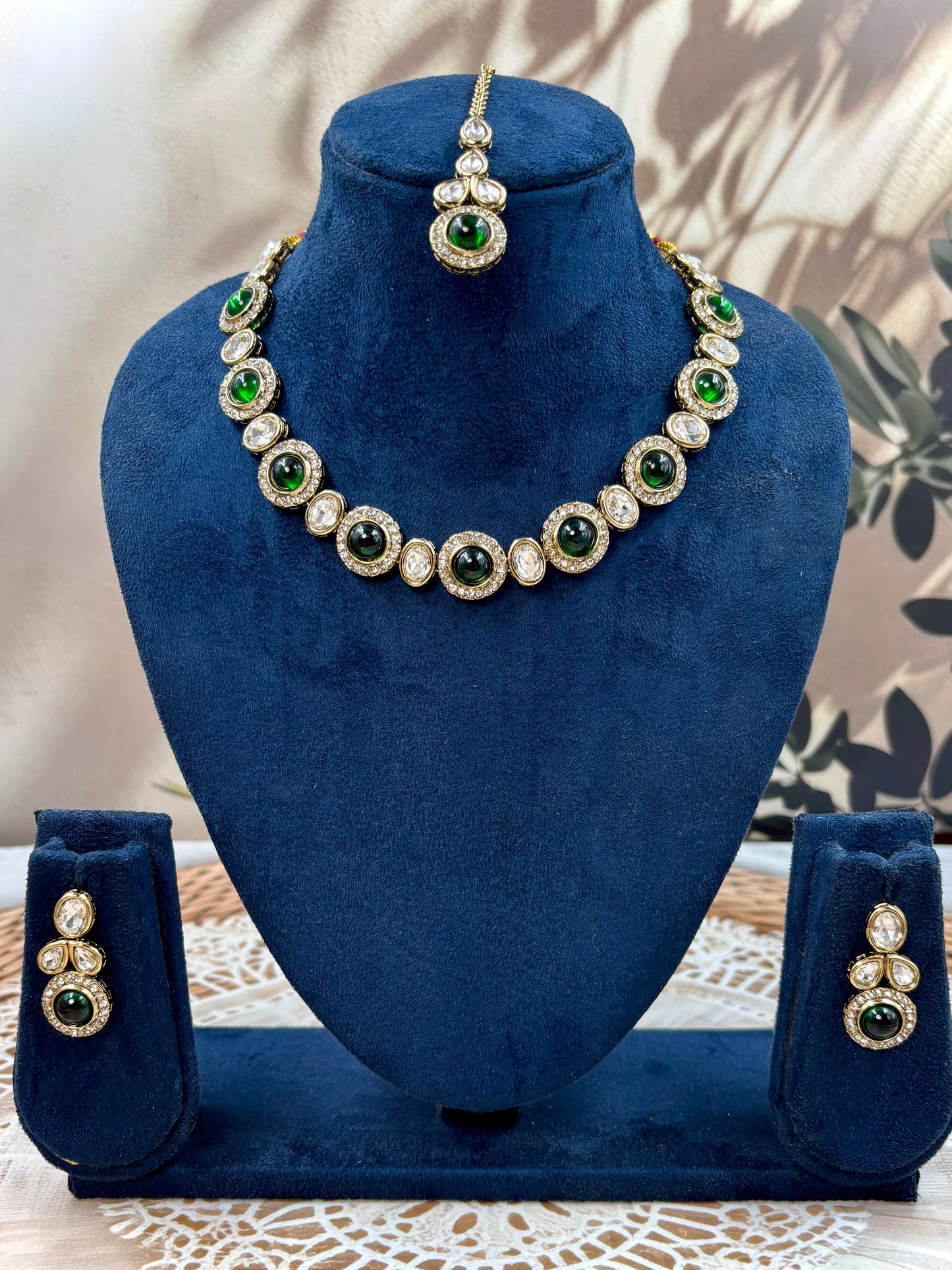 Green Kundan Jewellery Set