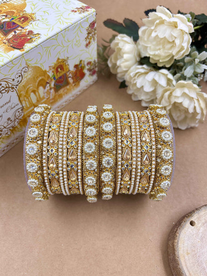 Wedding Wear Gold Bangles Set for Women