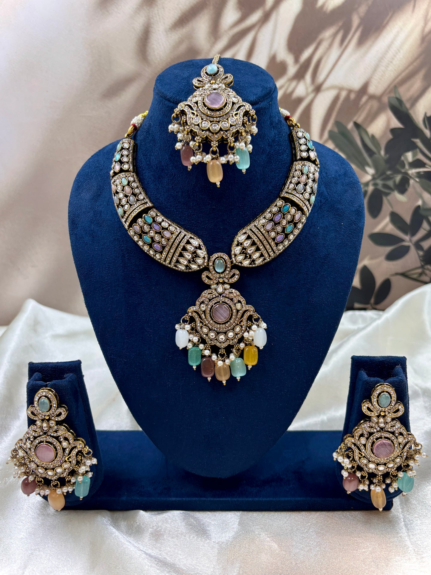 Victorian Multi Kundan Necklace for Brides