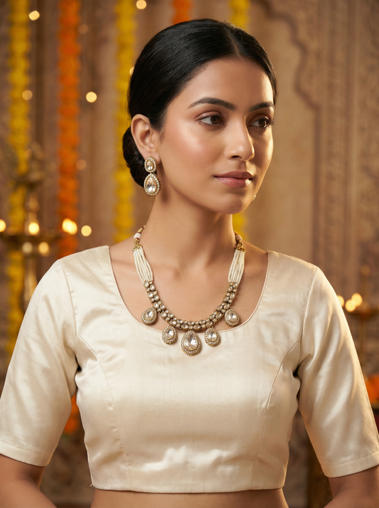 Traditional Indian Kundan Wedding Necklace
