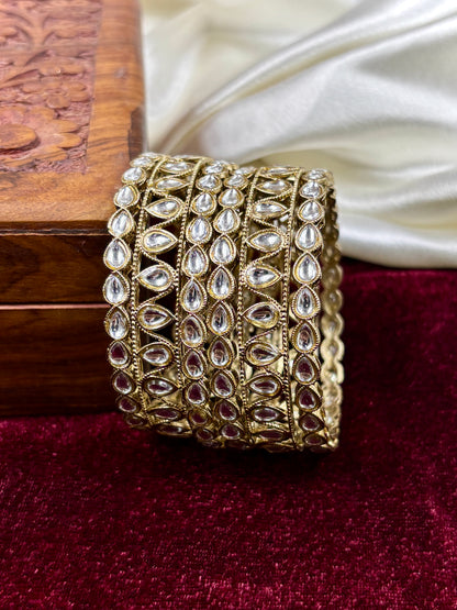Antique Kundan Bangles Set