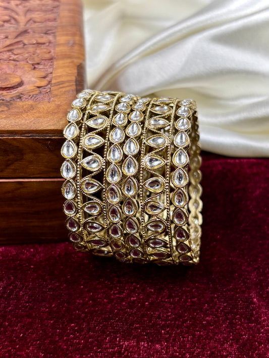 Antique Kundan Bangles Set