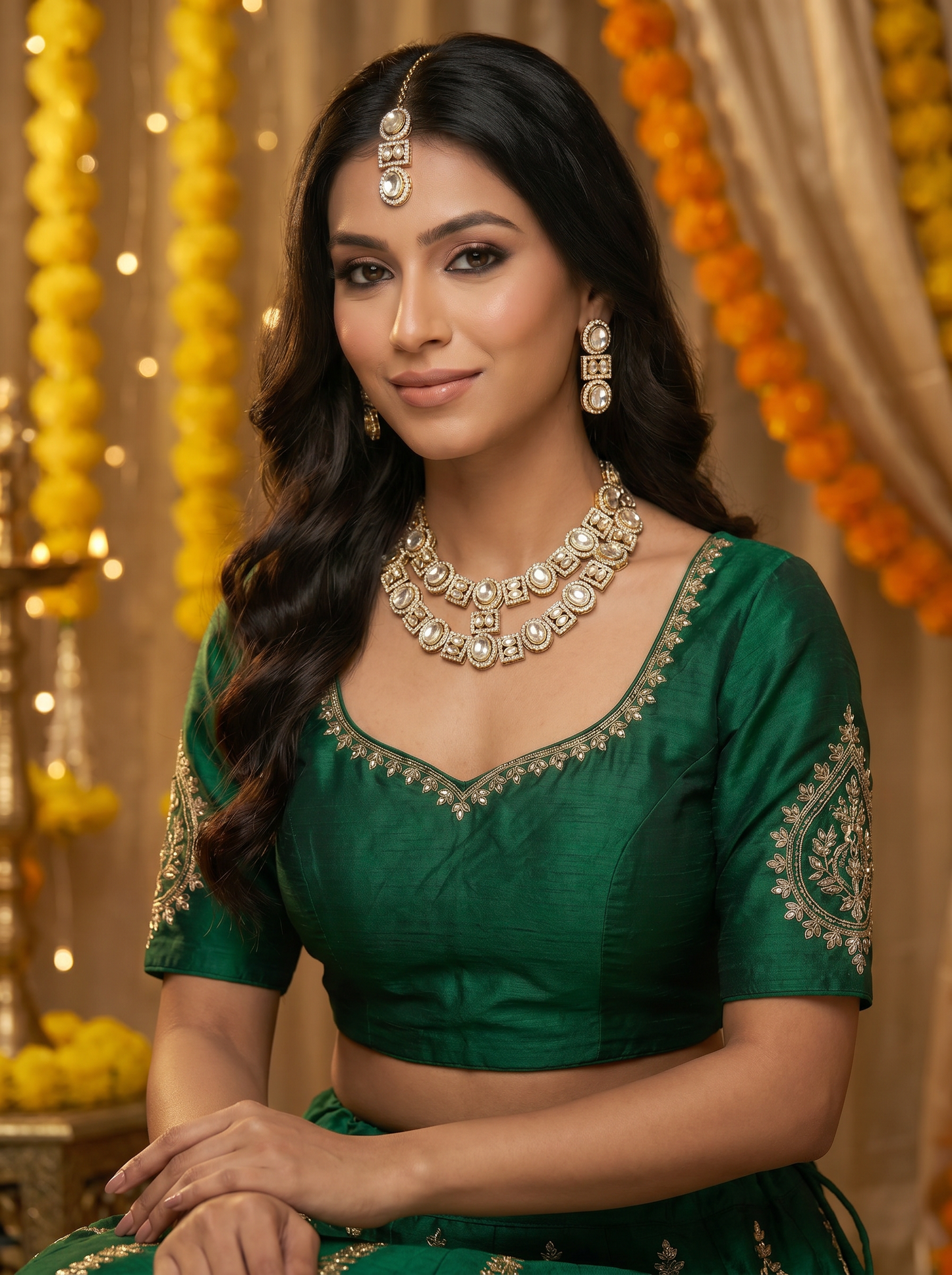 Bridal Double Layer Jewellery Set