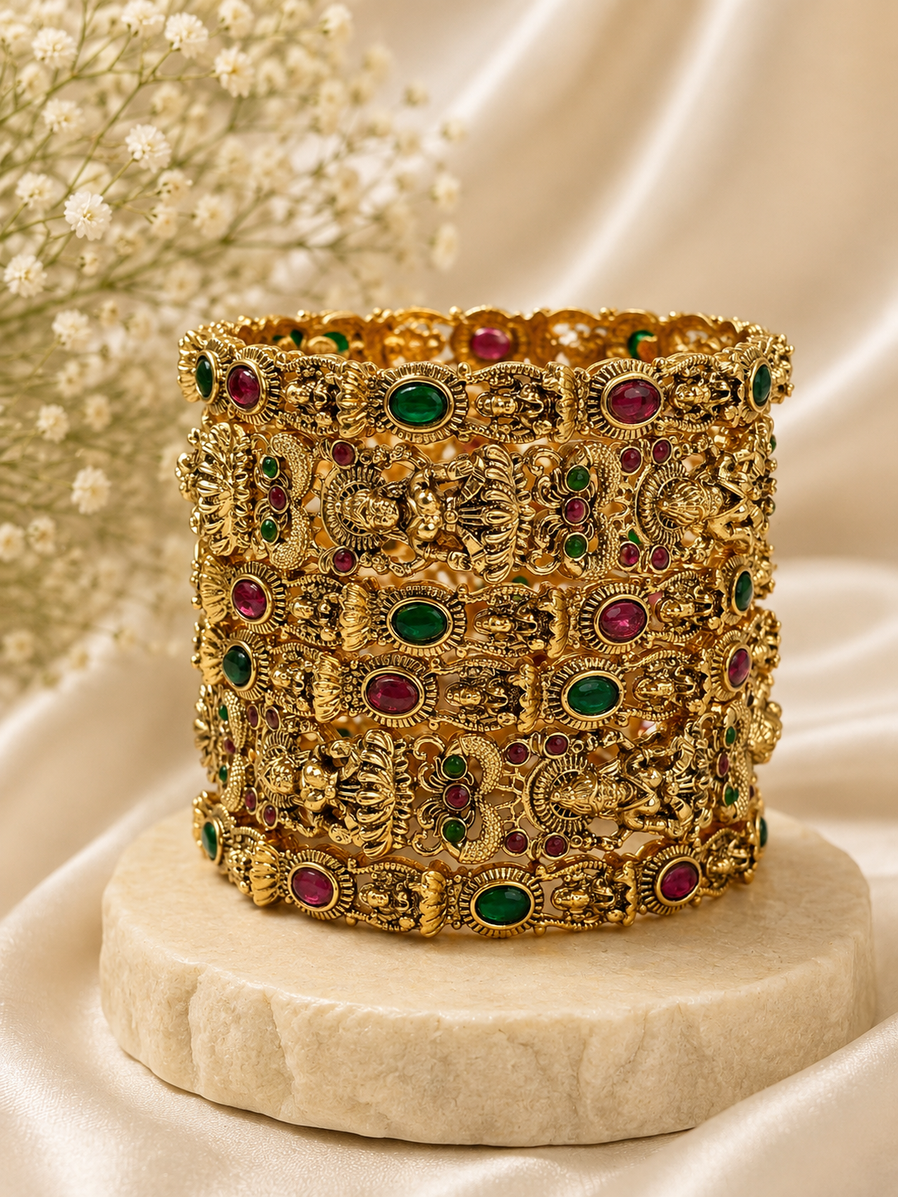 Indian Temple Design Traditional Bangles Set