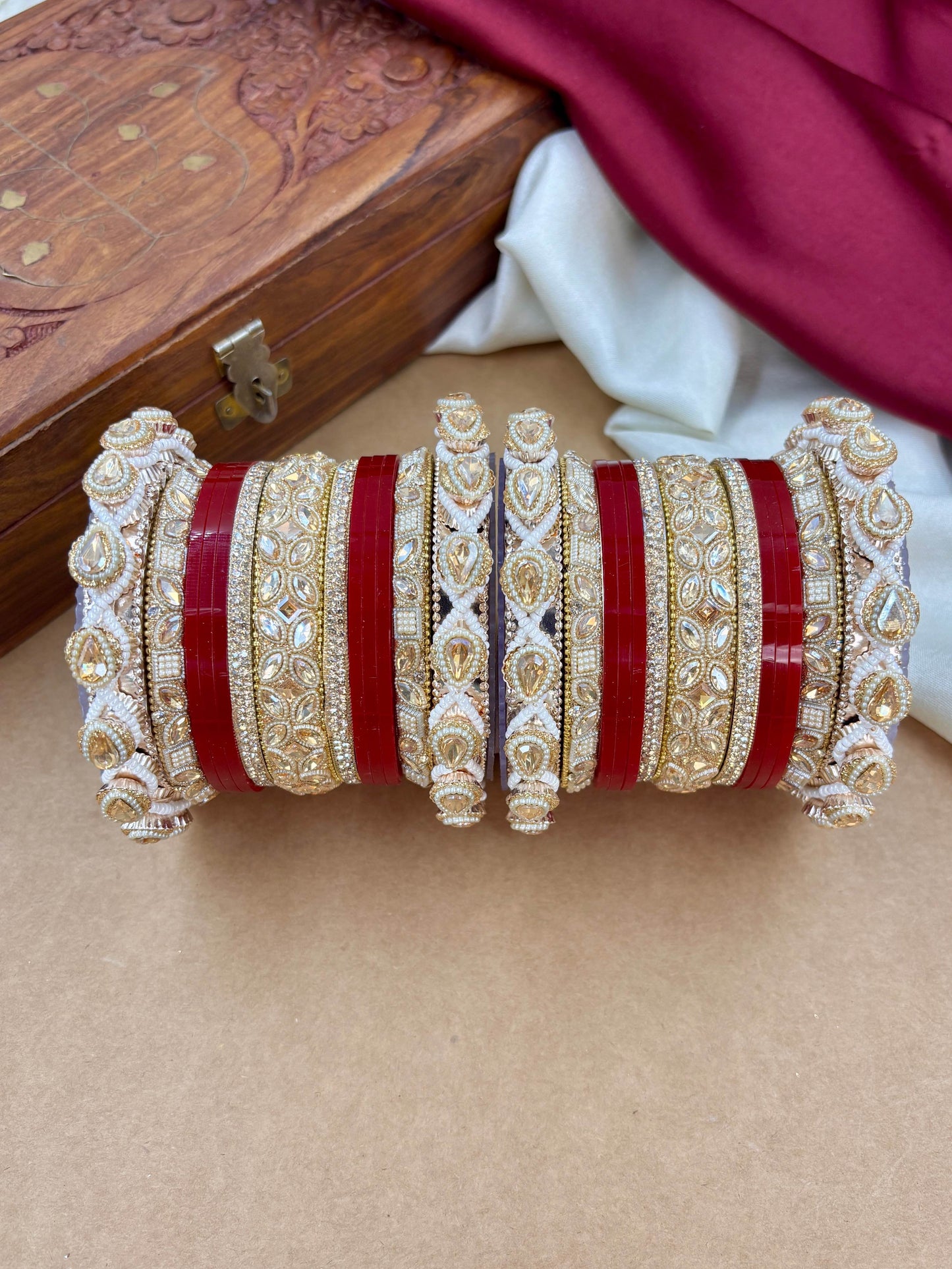 Punjabi Bridal Chooda Set – Traditional Wedding Bangles