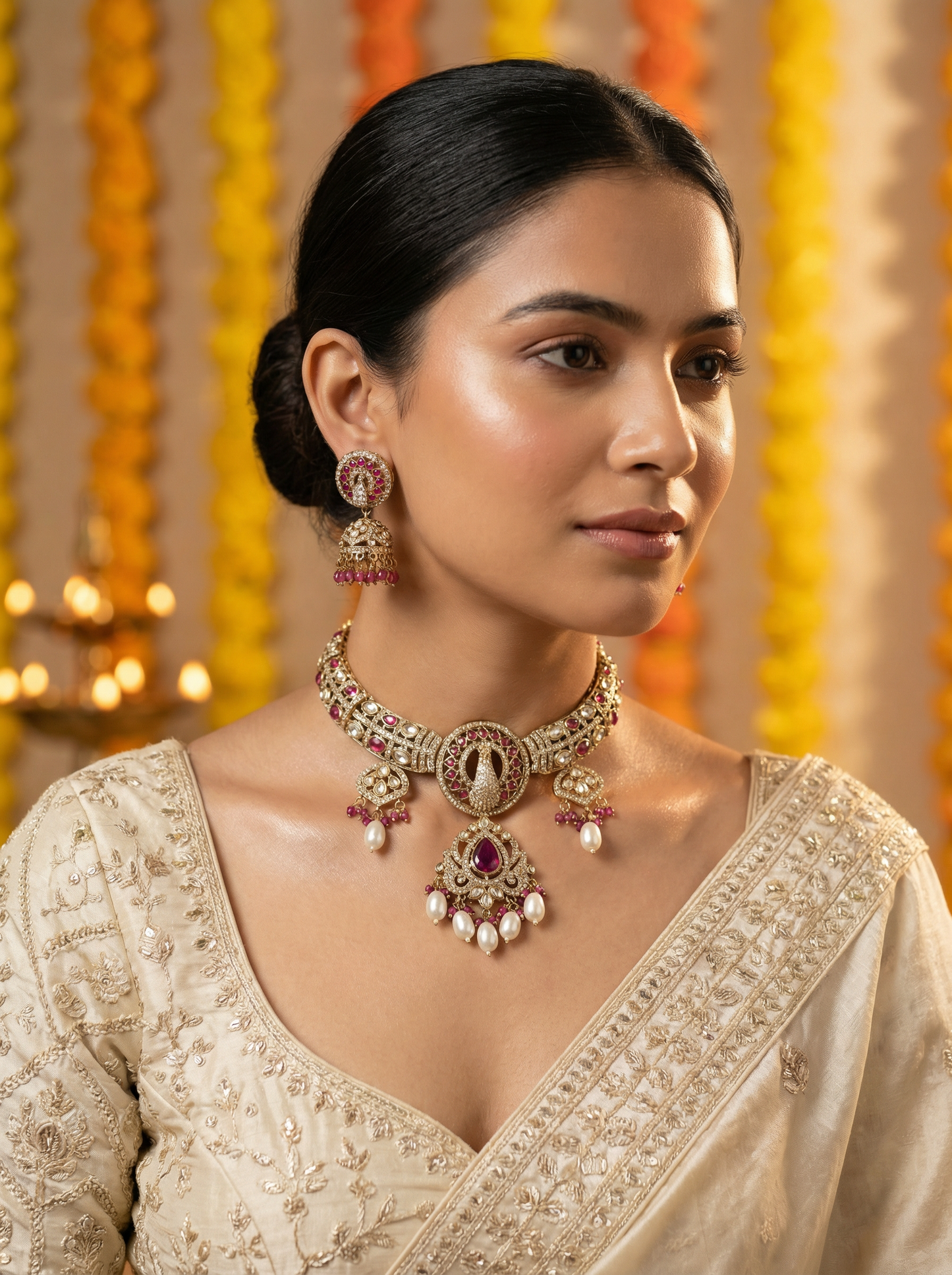 Rani Peacock Design Necklace for Women