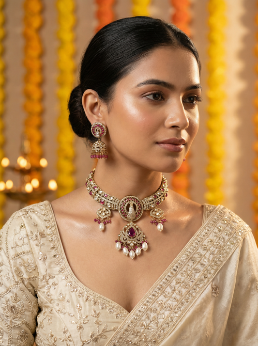 Rani Peacock Design Necklace for Women