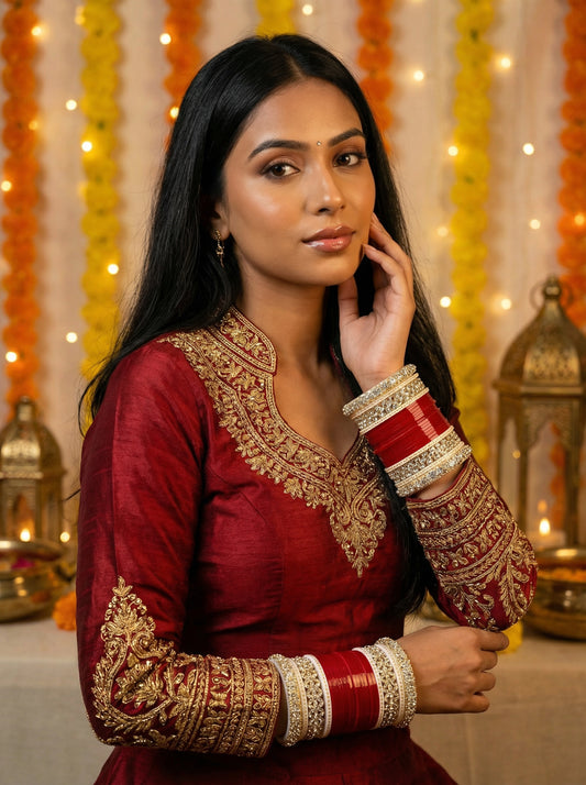 Premium Diamond Punjabi Bridal Chura