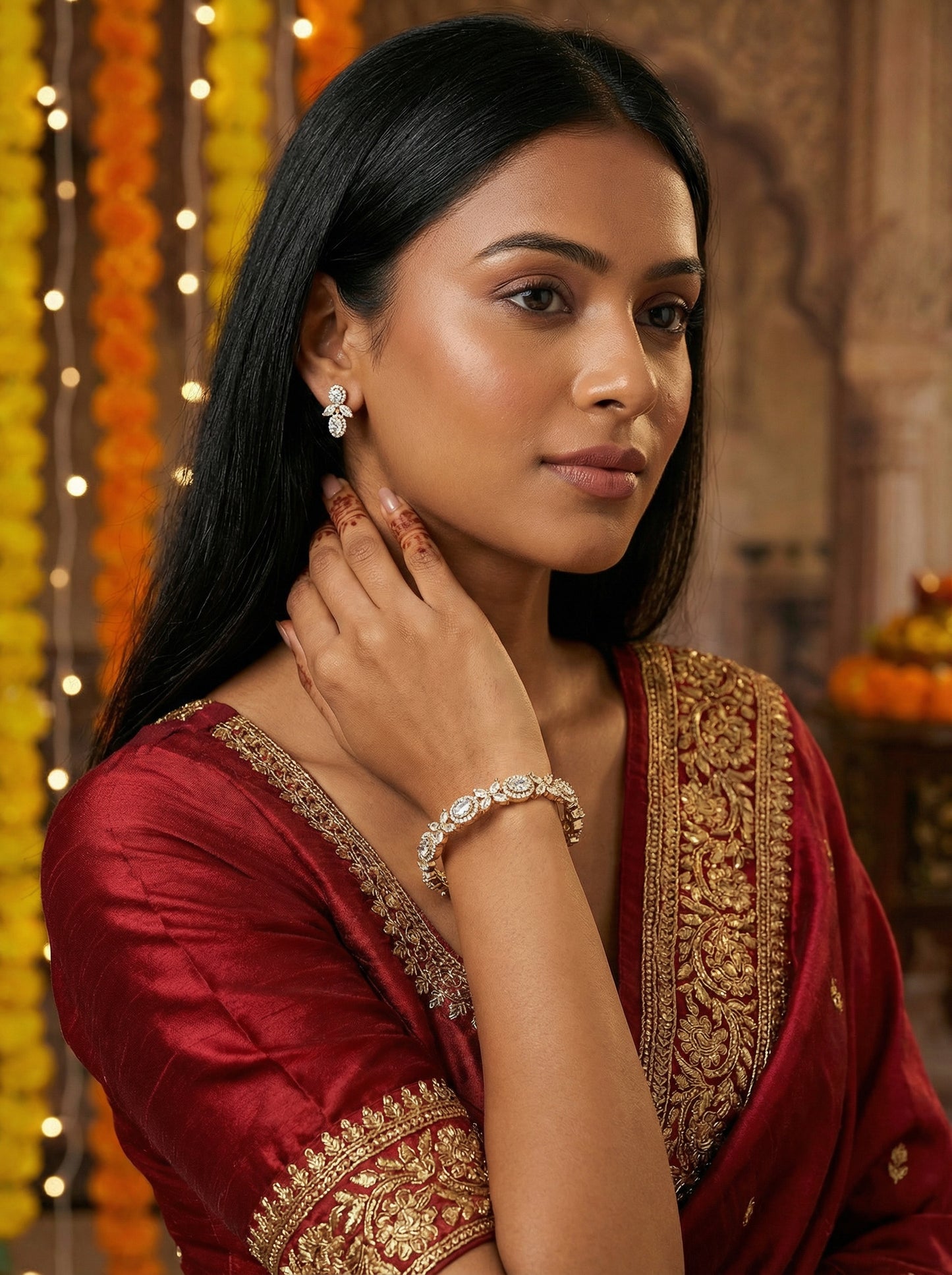 Gold AD Ethnic Bangles