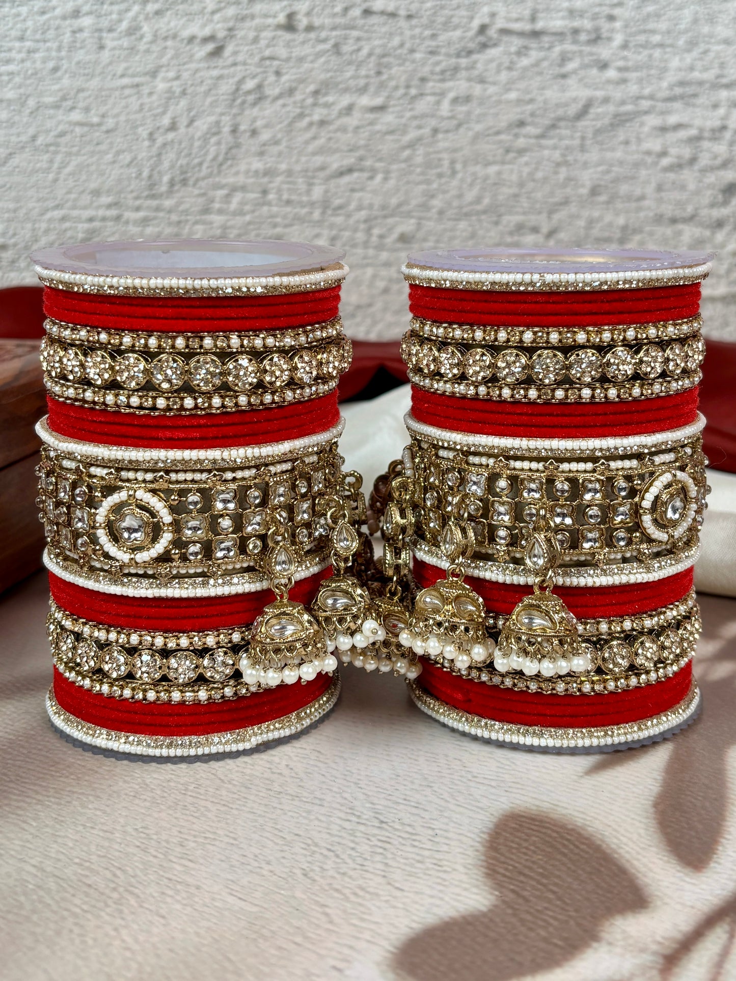 Designer Hanging Kundan Bangles Set