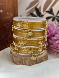 Kashmiri Ghunghroo Bangle Set - GOLDEN