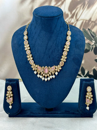Ethnic Antique Pink Necklace Set