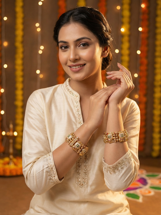 Elephant Design Kada for Women | Traditional Indian Jewelry