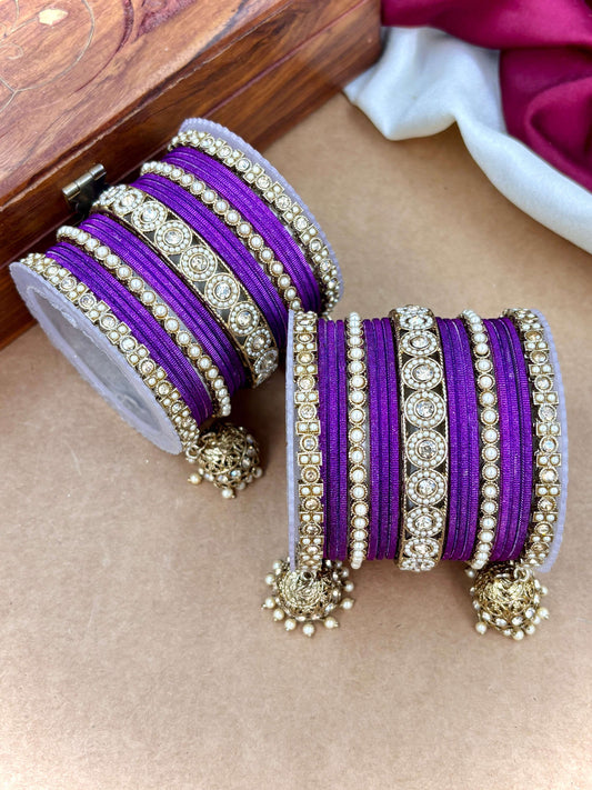 Ethnic Jamli Antique Finish Bangles Set