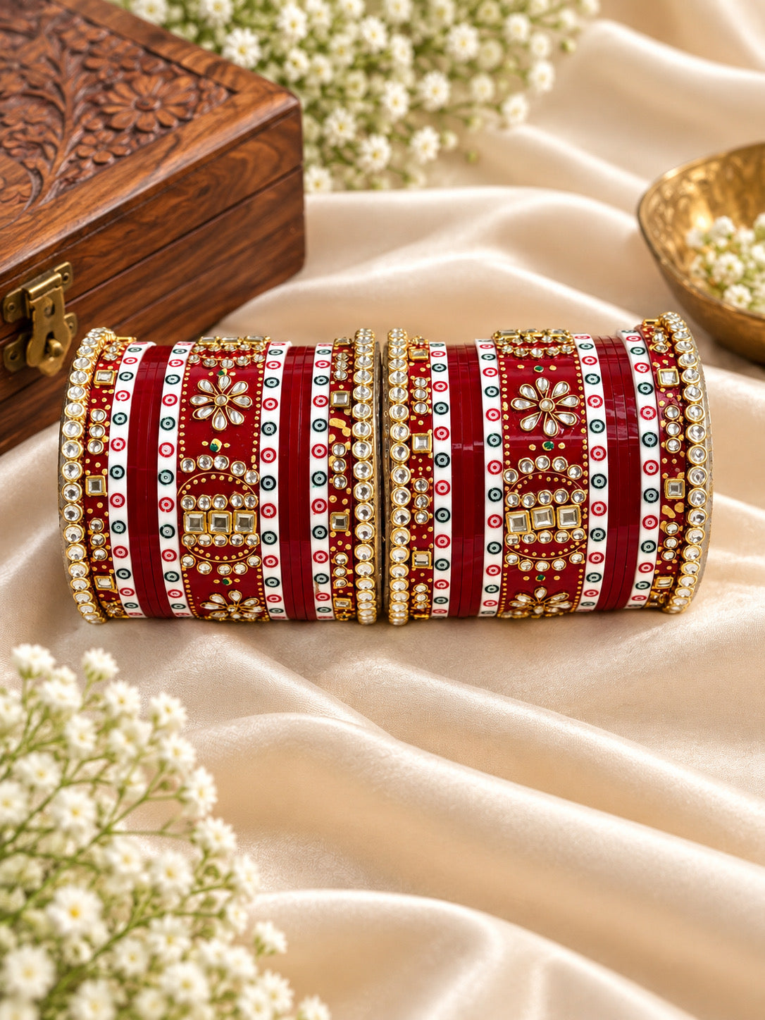 Kundan Rajwadi Bridal Chuda Set