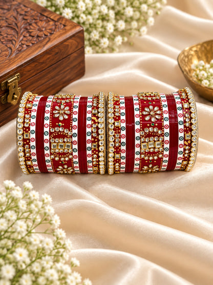 Kundan Rajwadi Bridal Chuda Set