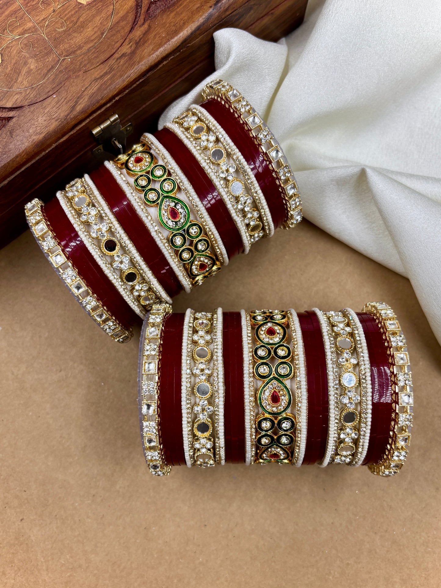 Bridal Kundan Punjabi Chuda Set