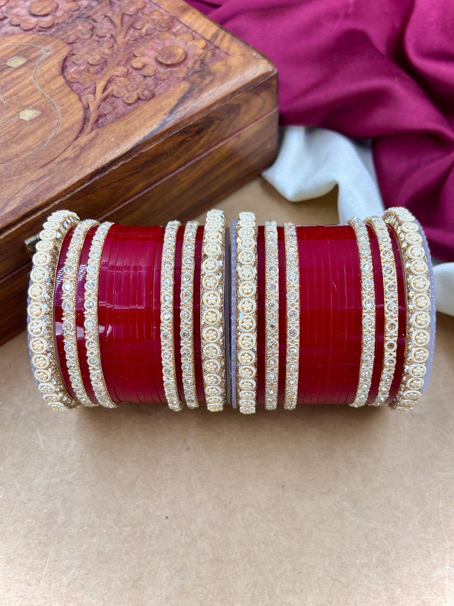 Ivory Pearl Punjabi Bridal Chura