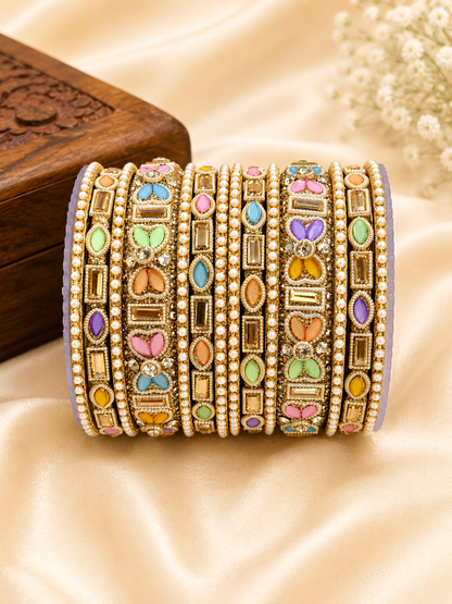 Festive Multi Colour Designer Bangles Set