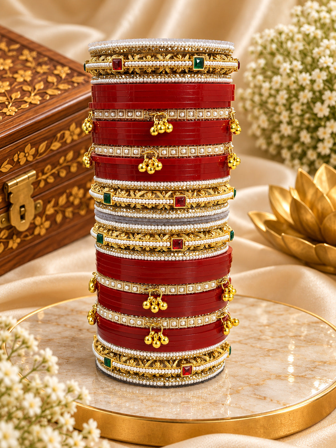Kashmiri Gungroo Chuda Set